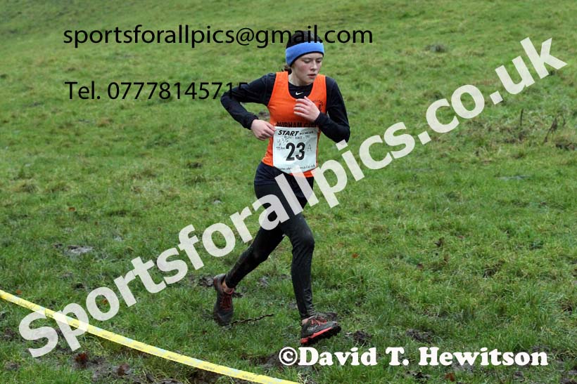 Girls under-13s, NECAA Junior Cross Country Relays, Thornley Farm, Peterlee, Saturday, December 12th. Photo: David T. Hewitson/Sports for All Pics